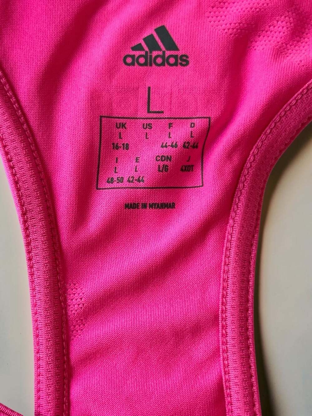 Adidas Adi Jaqrd Women's Racerback Athletic Tank Top Pink - Picture 3 of 4